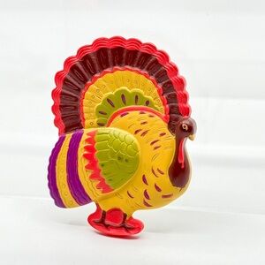 Vintage Hallmark Thanksgiving Turkey Pin Autumn Fall Holiday Brooch Decor